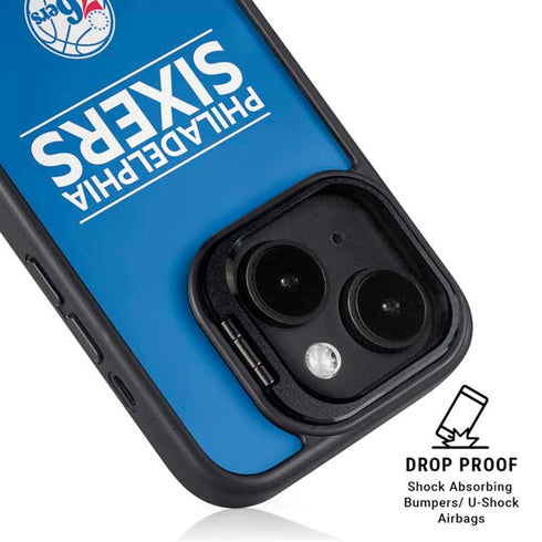 NBA Philadelphia 76ers Standard - Blue iPhone 15 Plus Kickstand Case